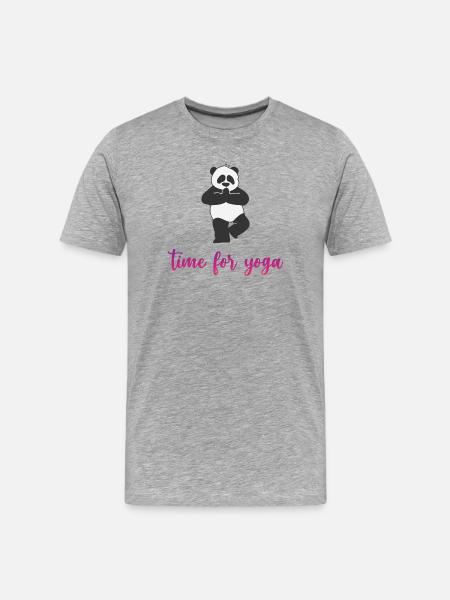 Time for Yoga - Men's Premium Organic T-Shirt - heather grey