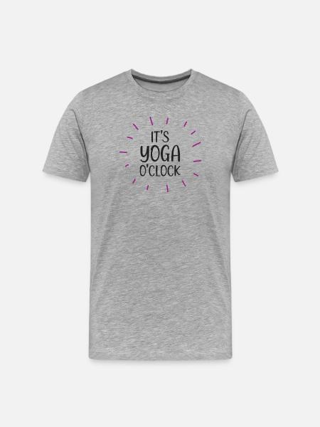 It's Yoga O'clock - Men's Premium Organic T-Shirt - heather grey