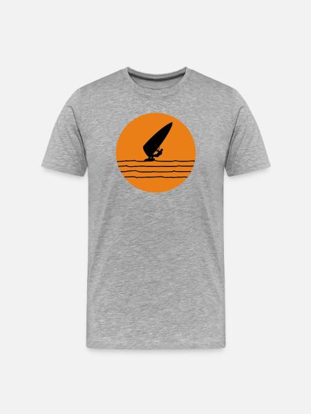 Windsurfing - Men's Premium Organic T-Shirt - heather grey