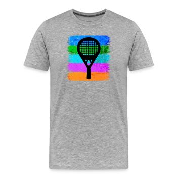 Padel Sport Racket Leisure Padel Game Fans - Men's Premium Organic T-Shirt - heather grey - Front - Damien (186cm)