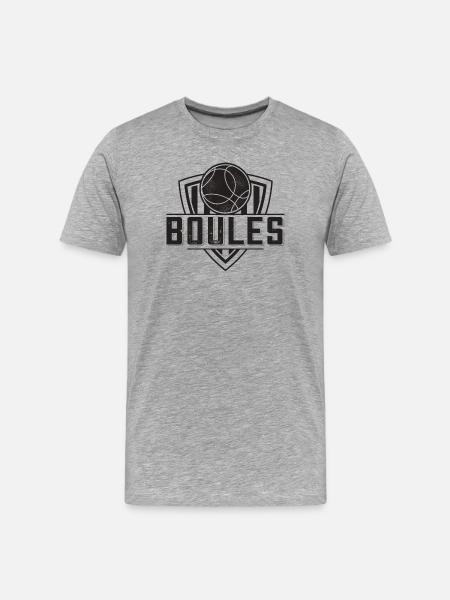 Boulespelare Boulebollar för bouler petanque - Organic T-shirt Ekologisk premium-T-shirt herr - gråmelerad