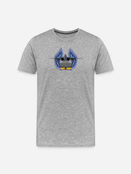F-15 Eagle - T-shirt bio Premium Homme - gris chiné