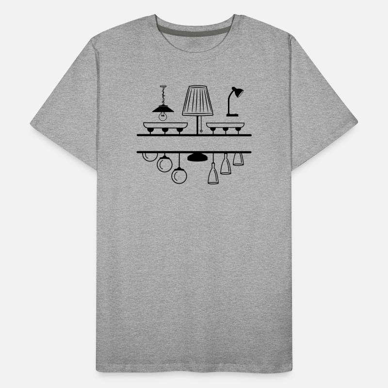 Lampes d’éclairage pour son propre texte T-shirt bio Premium Homme