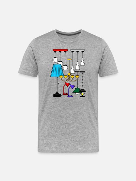 Lighting lamps shop - Men's Premium Organic T-Shirt - heather grey
