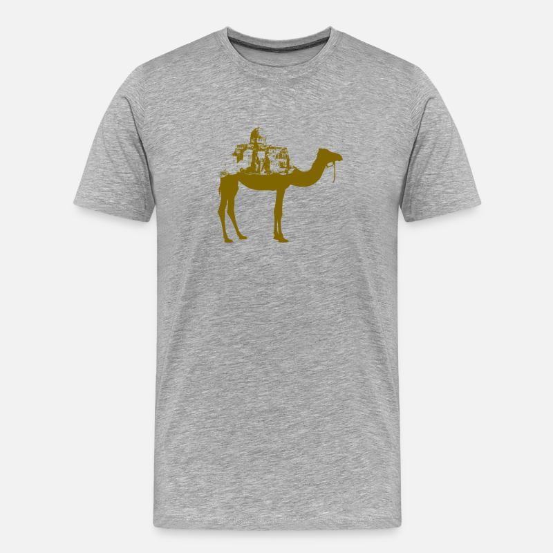 Jamal AL-Mahamel - Männer Premium Bio T-Shirt - Grau meliert