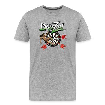 Héros des fléchettes de la jungle - T-shirt bio Premium Homme - gris chiné - Devant - Damien (186cm)