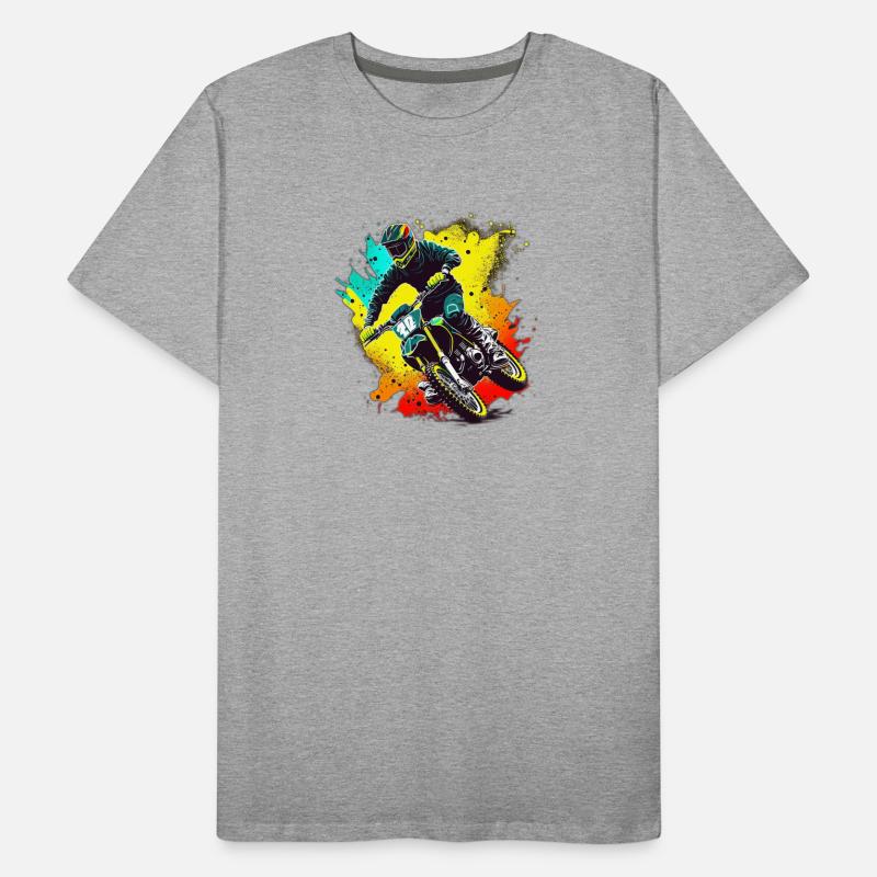 Motocross Farbexplosion Männer Premium Bio T-Shirt