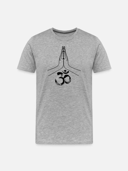 Namaste ohm - T-shirt bio Premium Homme - gris chiné