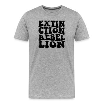 Extinction Rebellion Retro schwarz - Männer Premium Bio T-Shirt - Grau meliert - Vorne - Damien (186cm)