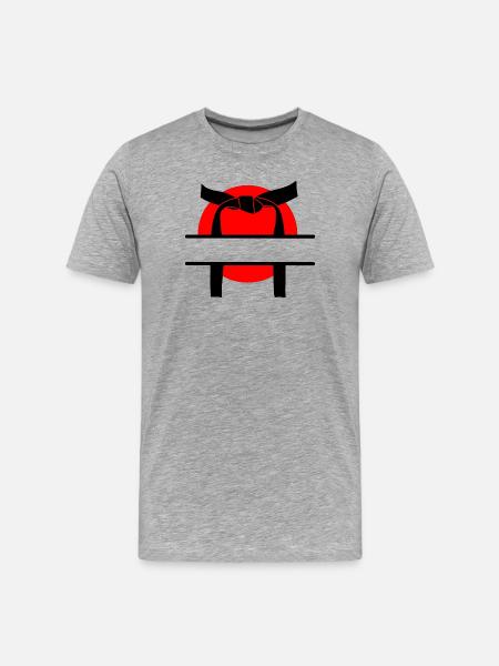 Black belt japanese sun - Men's Premium Organic T-Shirt - heather grey