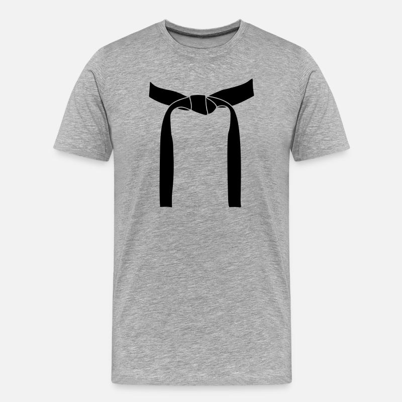 Kampfsportband oder Obi - Männer Premium Bio T-Shirt - Grau meliert