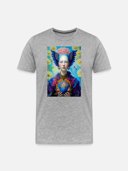 Gaïa - T-shirt bio Premium Homme - gris chiné