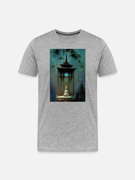 Temple - T-shirt bio Premium Homme - gris chiné