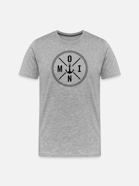 Moin - Männer Premium Bio T-Shirt - Grau meliert