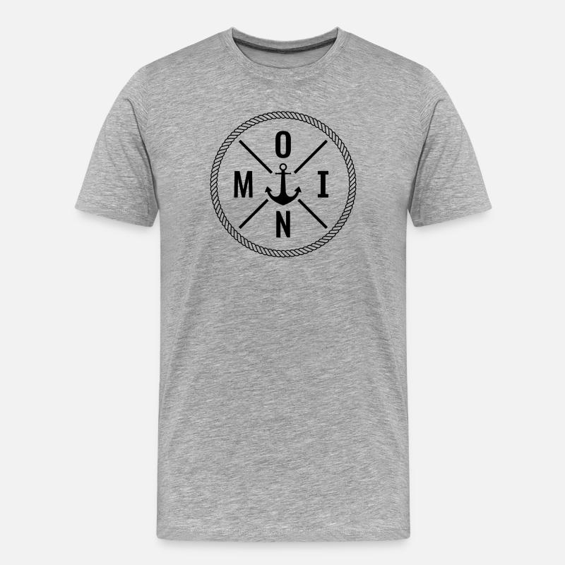 Moin - Männer Premium Bio T-Shirt - Grau meliert