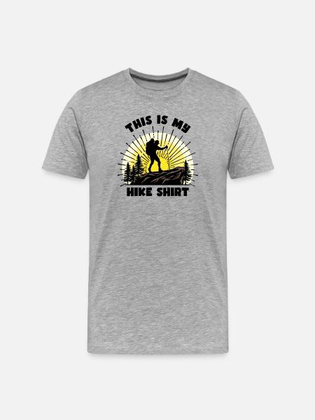 Hiker Statement Hike Hiking Mountain Hike - Men's Premium Organic T-Shirt - heather grey