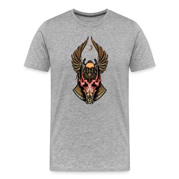 Ancient Egyptian beetle - Men's Premium Organic T-Shirt - heather grey - Front - Damien (186cm)