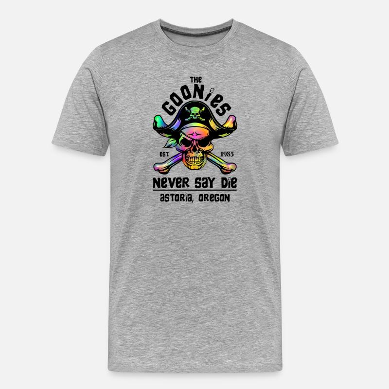 THE GOONIES 5 - Männer Premium Bio T-Shirt - Grau meliert