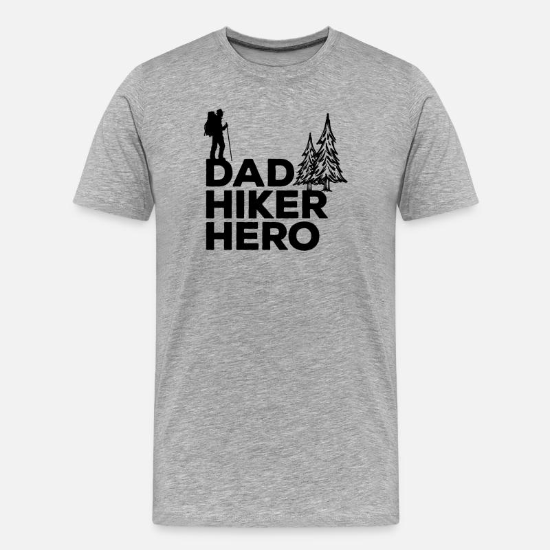 Wanderer Statement Berge Wandern Bergwandern - Männer Premium Bio T-Shirt - Grau meliert