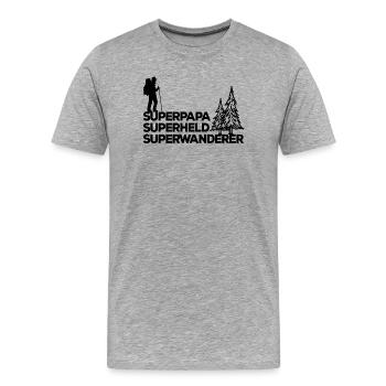 Mountain Hike Hiker Hiking Statement Hike - Men's Premium Organic T-Shirt - heather grey - Front - Damien (186cm)