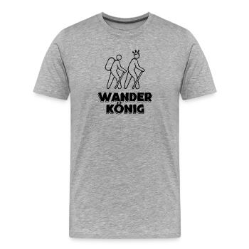 Klettersteig Wandern Wanderer Wanderwege Statement - Männer Premium Bio T-Shirt - Grau meliert - Vorne - Damien (186cm)