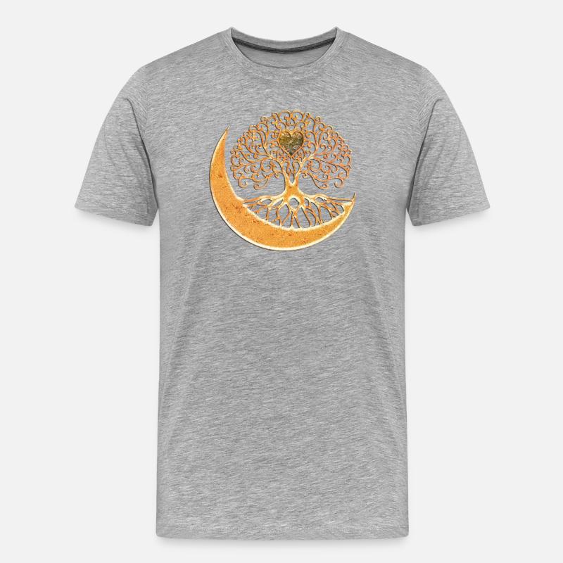 Wunderbares und elegantes Baumleben - Männer Premium Bio T-Shirt - Grau meliert