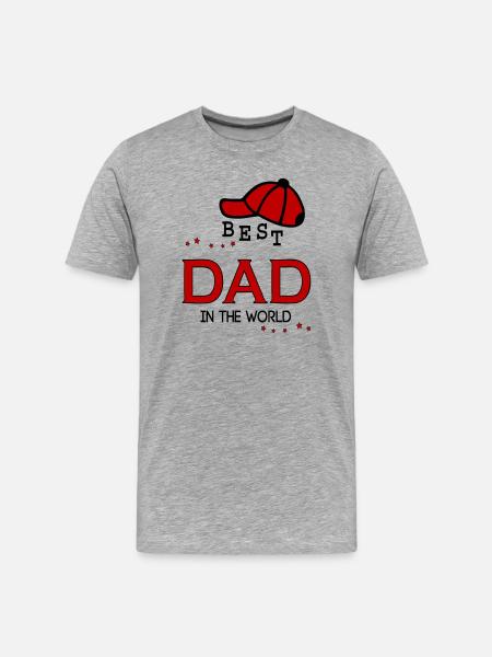 Dad, Dad, Father's Day - Men's Premium Organic T-Shirt - heather grey