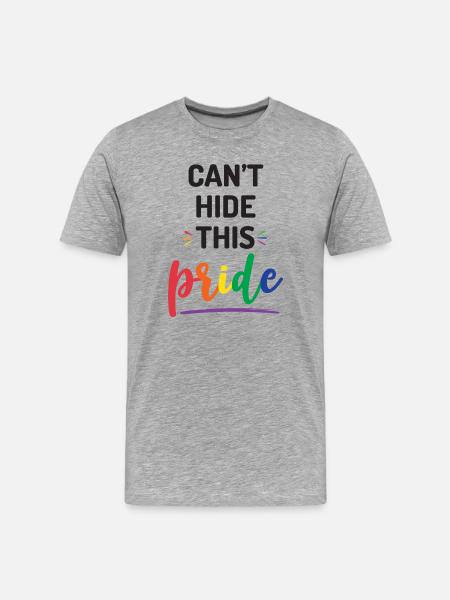 Pride Month - Can't Hide This Pride - Men's Premium Organic T-Shirt - heather grey