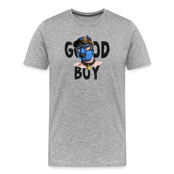 GoodBoyBlue - Men's Premium Organic T-Shirt - heather grey - Front - Damien (186cm)