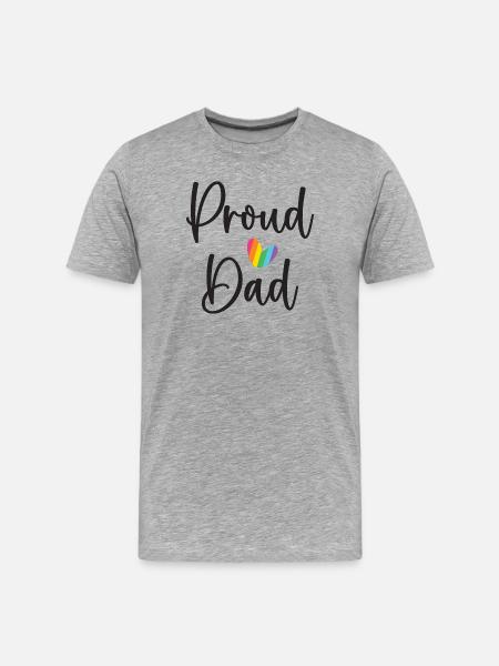 Proud Dad - Men's Premium Organic T-Shirt - heather grey