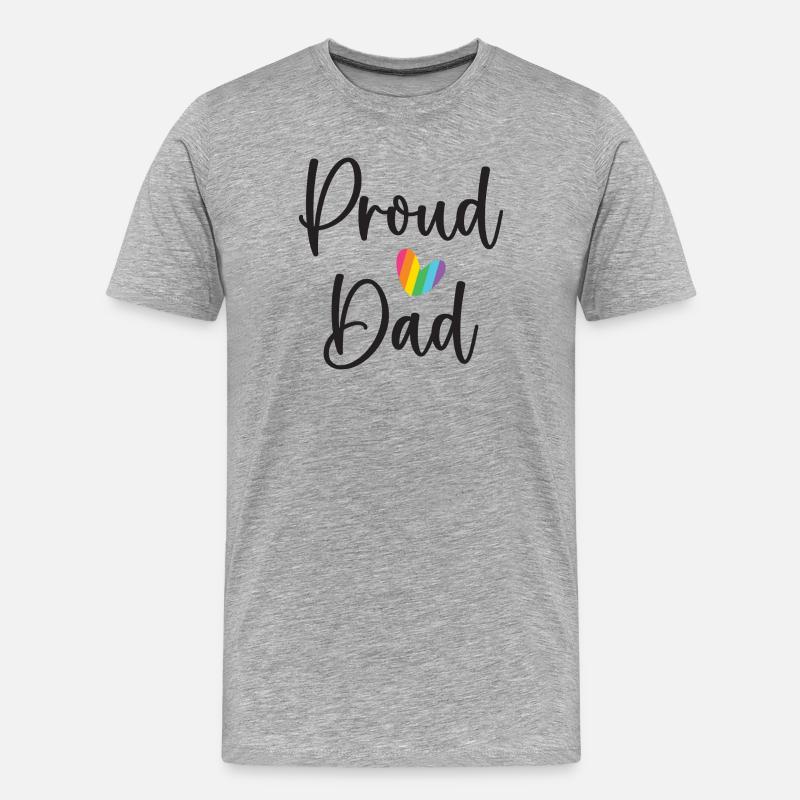Stolzer Papa - Männer Premium Bio T-Shirt - Grau meliert