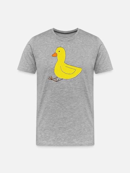 Duck Impressionism - Men's Premium Organic T-Shirt - heather grey