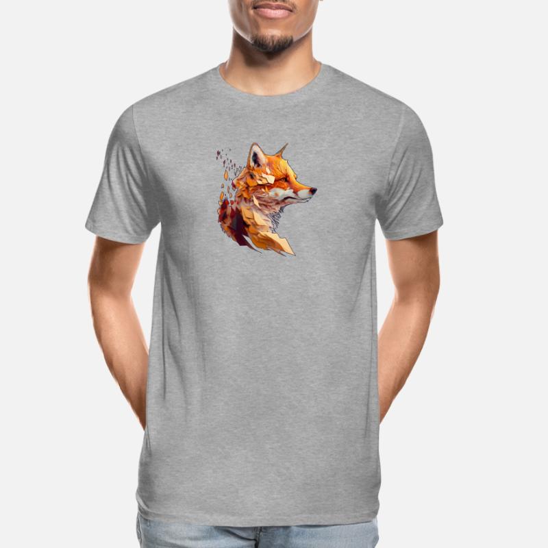 Polygon Fox Design, Pretty Fox Men's Premium Organic T-Shirt