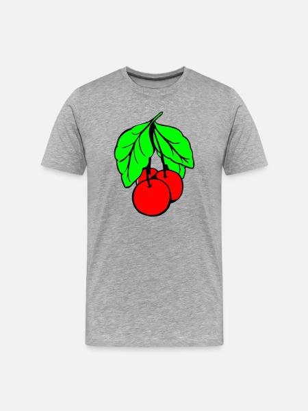 Cerises - T-shirt bio Premium Homme - gris chiné