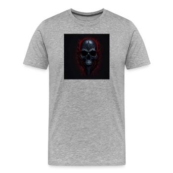 Heavy Metal 4 - T-shirt bio Premium Homme - gris chiné - Devant - Damien (186cm)