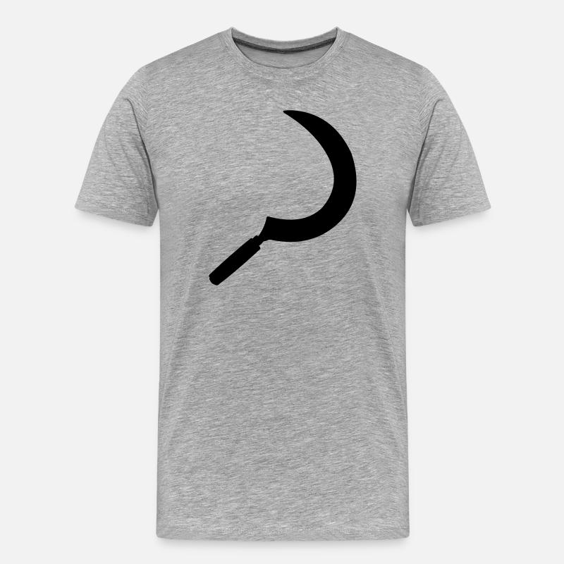 Sichelschattenbild - Männer Premium Bio T-Shirt - Grau meliert