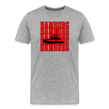 Hambourg Bugsier 7 - T-shirt bio Premium Homme - gris chiné - Devant - Damien (186cm)
