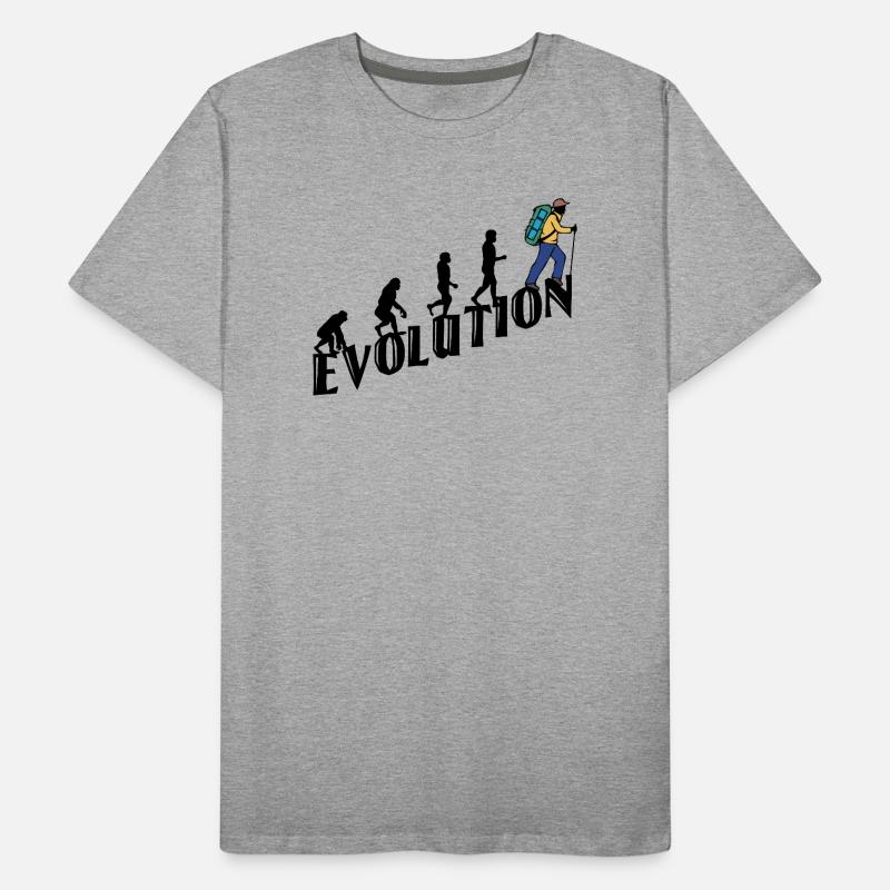 Randonnée Evolution Randonneur Randonnée Escalade T-shirt bio Premium Homme