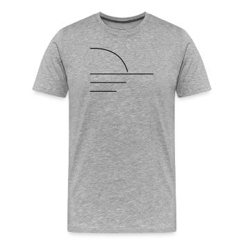 Sun - Men's Premium Organic T-Shirt - heather grey - Front - Damien (186cm)