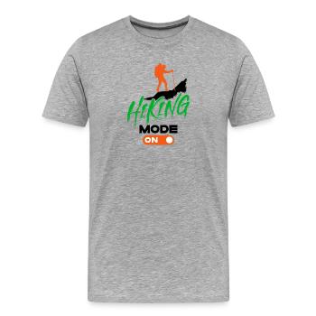 Mountain Hike Statement Hiker Hiking Hike - Men's Premium Organic T-Shirt - heather grey - Front - Damien (186cm)