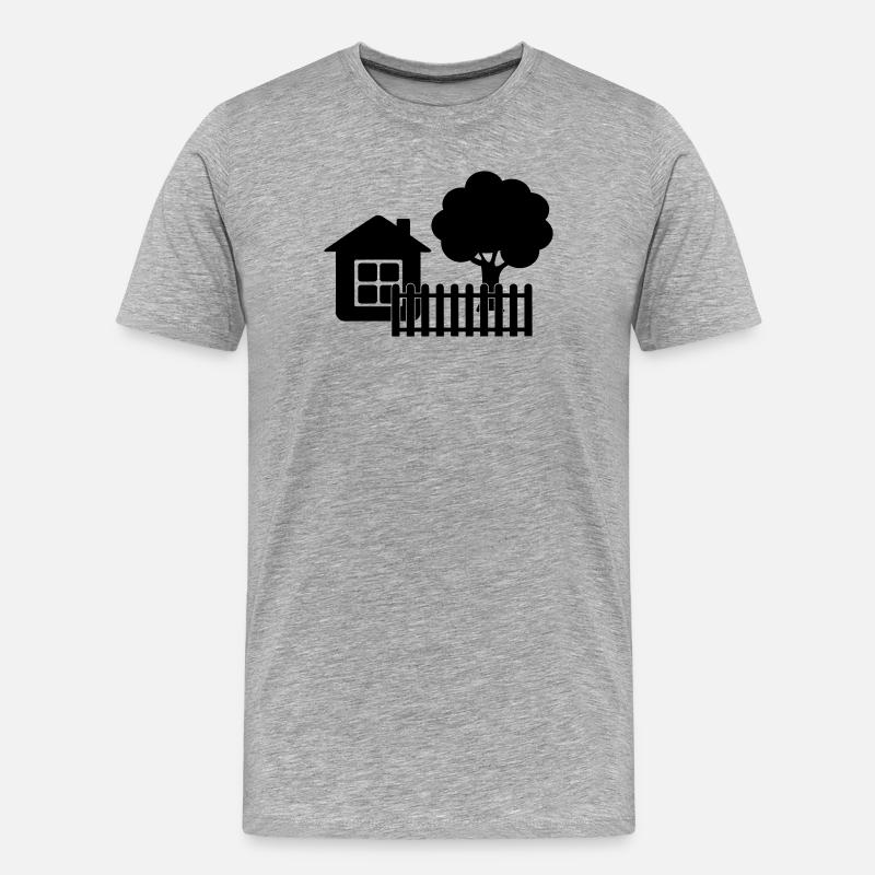 Pavillon-Gärtner - Männer Premium Bio T-Shirt - Grau meliert