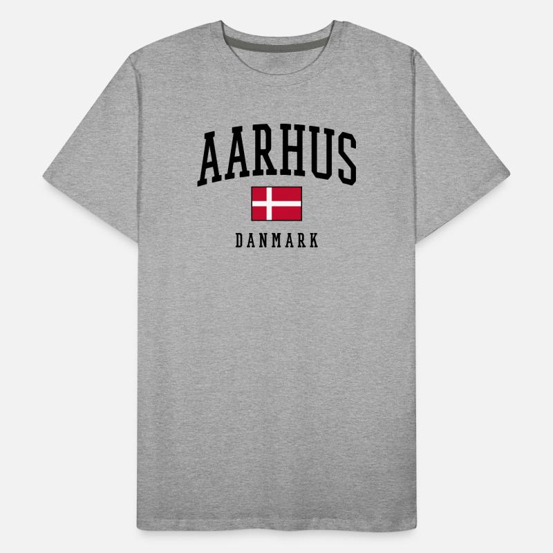 AARHUS DANMARK – Denmark Flag Design Men's Premium Organic T-Shirt
