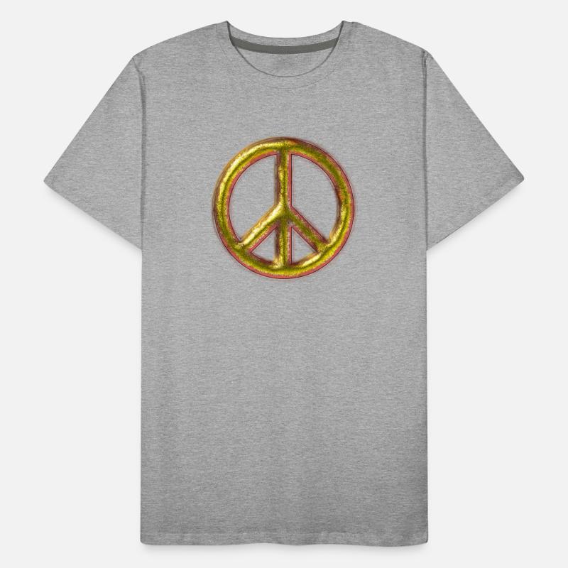 Messing Peace-Zeichen Männer Premium Bio T-Shirt