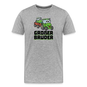 Landwirt Traktor Statement Schlepper Nutzfahrzeug - Männer Premium Bio T-Shirt - Grau meliert - Vorne - Damien (186cm)