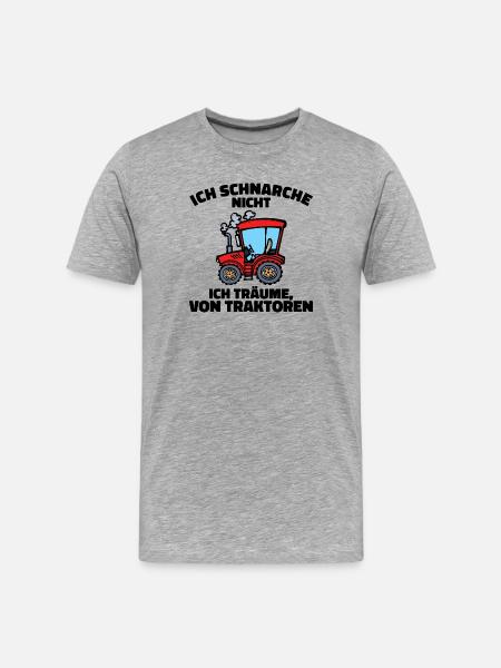 Traktor Statement Fahrzeug Ackerbau Biobauer - Männer Premium Bio T-Shirt - Grau meliert