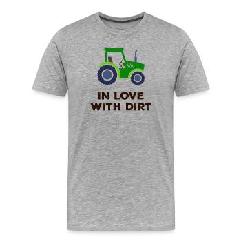Landmaschinen Traktor Kraftfahrzeug Statement - Männer Premium Bio T-Shirt - Grau meliert - Vorne - Damien (186cm)