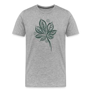 Chestnut Leaf Leaf Chestnut - Men's Premium Organic T-Shirt - heather grey - Front - Damien (186cm)