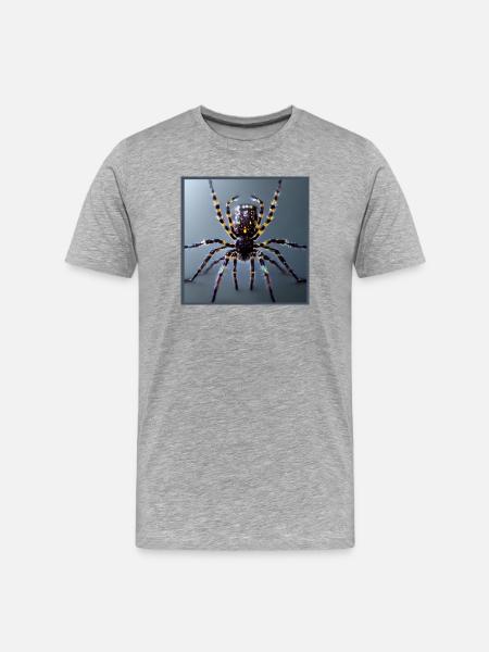 Red-knee tarantula - Men's Premium Organic T-Shirt - heather grey