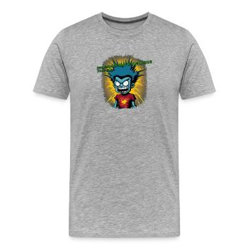 Verbindung unterbrochen 01 - Männer Premium Bio T-Shirt - Grau meliert - Vorne - Damien (186cm)