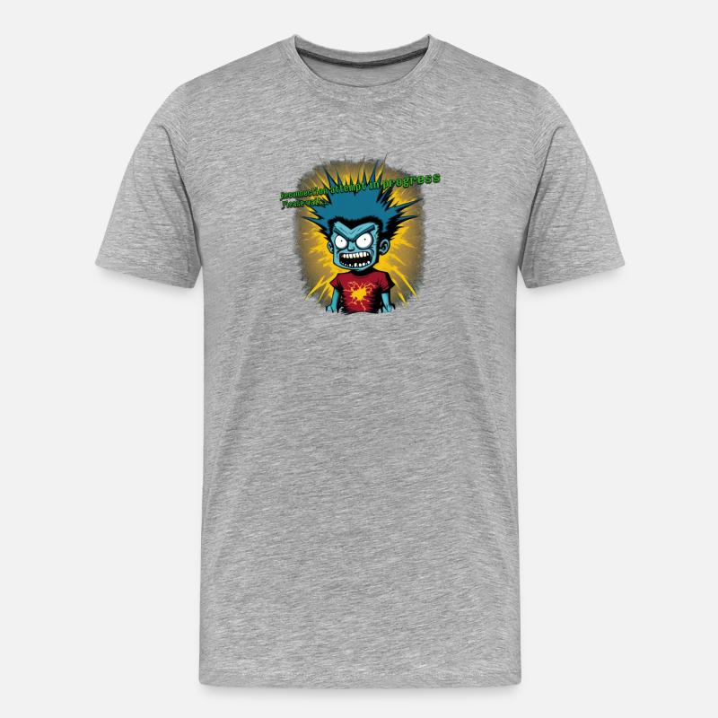 Verbindung unterbrochen 01 - Männer Premium Bio T-Shirt - Grau meliert